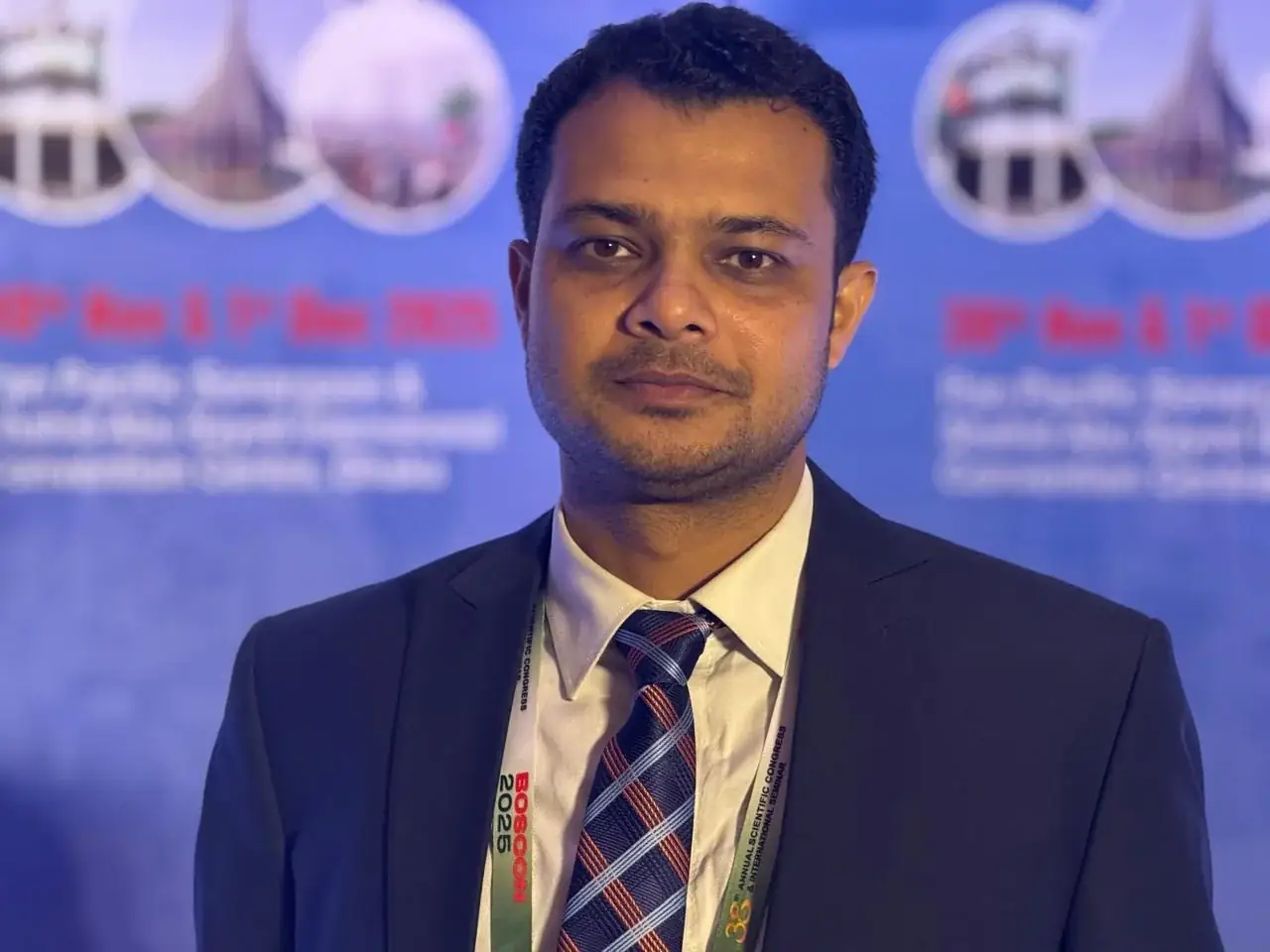 Dr Najmul Hasan attending a scientific medical conference