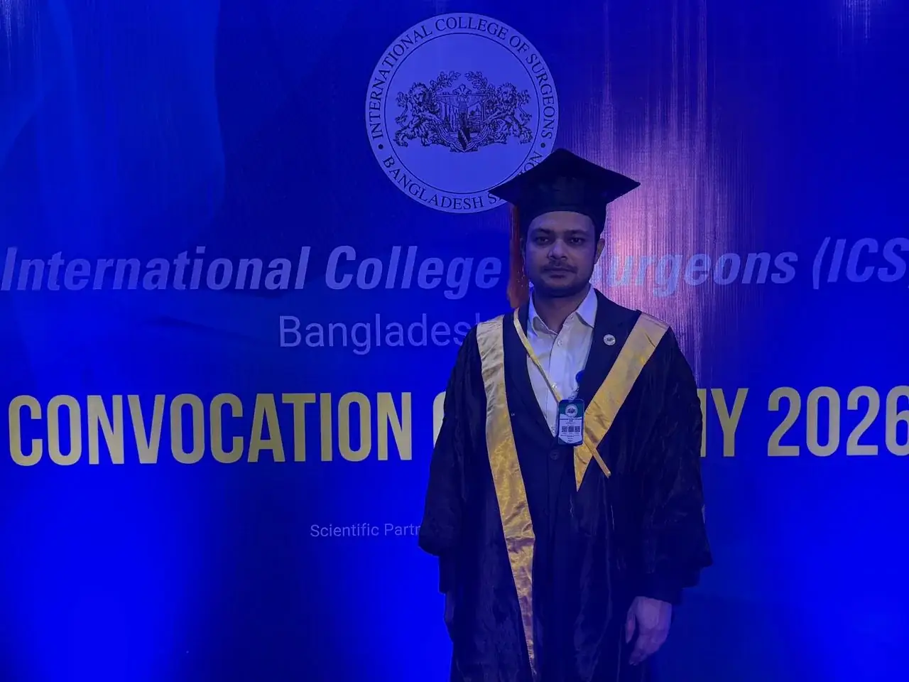 Dr Najmul Hasan at an International College of Surgeons convocation